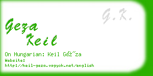 geza keil business card